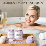 Lavender Lemon Aromatherapy Candle with Crystals – Perfect Scented Gift for Women, Moms & Friends! - Image 7