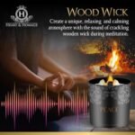 Heart & Homage Natural Scented Candle with Healing Crystals - Luxurious Sandalwood Wood Wick, 8.11 oz. - Image 3