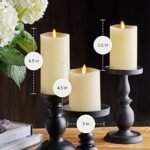 Luminara Flameless LED Ivory Pillar Candles Set of 3 – Safe, Remote-Controlled, Timer-Enabled, Realistic Glow. - Image 6