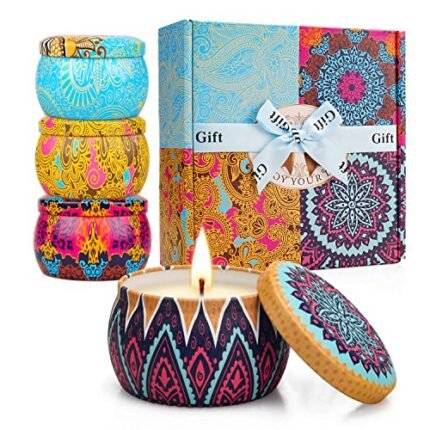 Yinuo Candle Scented Candles Gifts for Women, Aromatherapy Candles for Home Scented, Women Gifts, Soy Candle Gift Set for Wife Friends Bath Yoga Mother's Day Birthday Christmas Thanksgiving