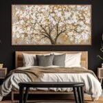Large Framed Gold Abstract Tree of Life Canvas Art – Modern Home Decor, Ready to Hang (30"x60") - Image 6