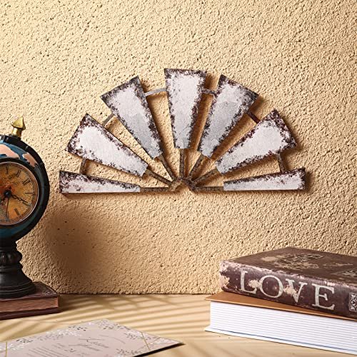 61nPjKFabzL._SL500_.jpg Rustic Wooden Windmill Wall Decor - Farmhouse Living Room Art for Bedroom, Nursery, or Dorm (11.4 x 5.5 in) - Image 2