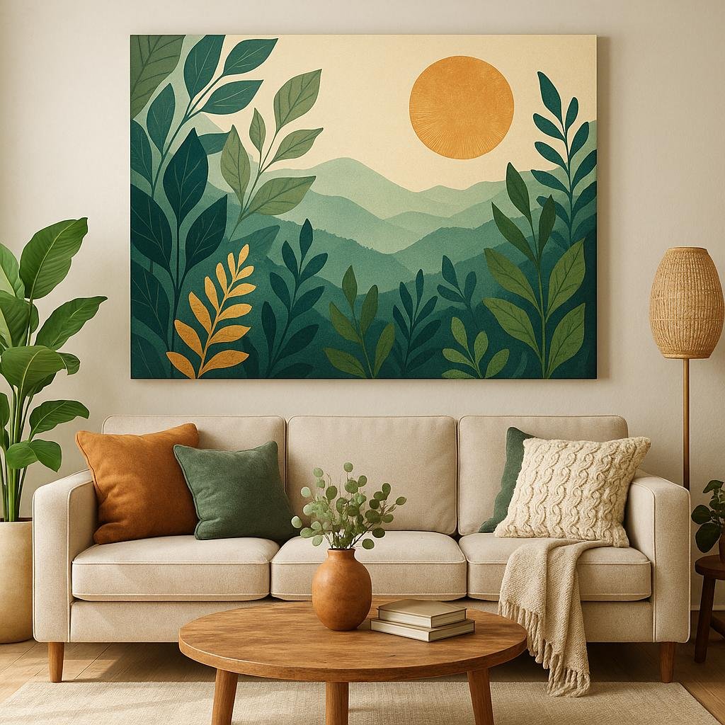 Exploring Nature-inspired Wall Art for a Unique Living Room Vibe