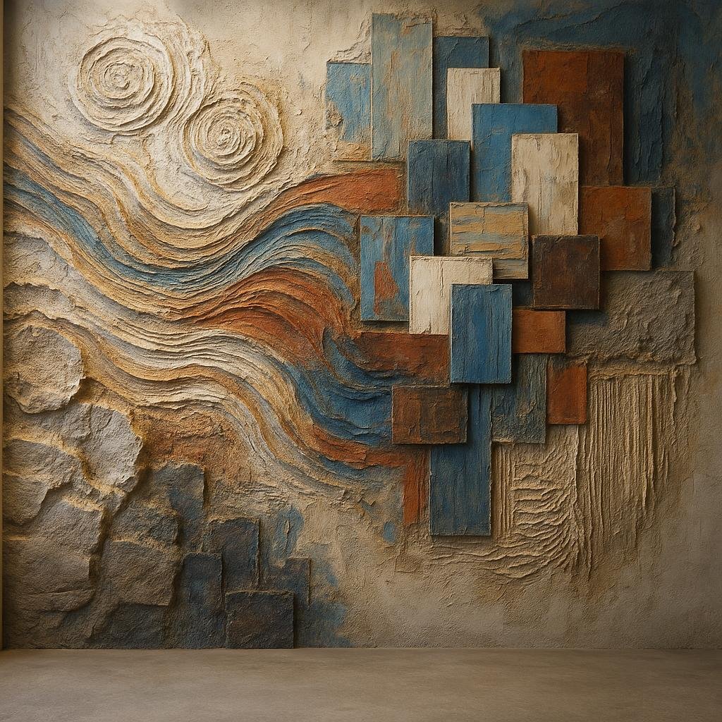 Transforming Walls with Textured and Mixed Media Installations