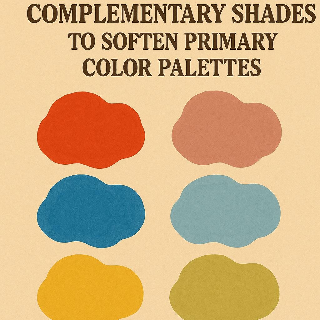 Tips for Choosing Complementary Shades to soften Primary Color Palettes