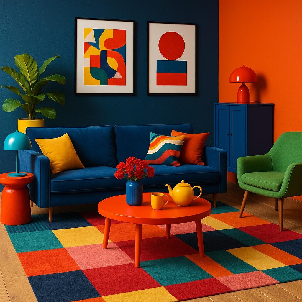 Incorporating Bold Accent Colors to Enhance Eclectic Living Spaces