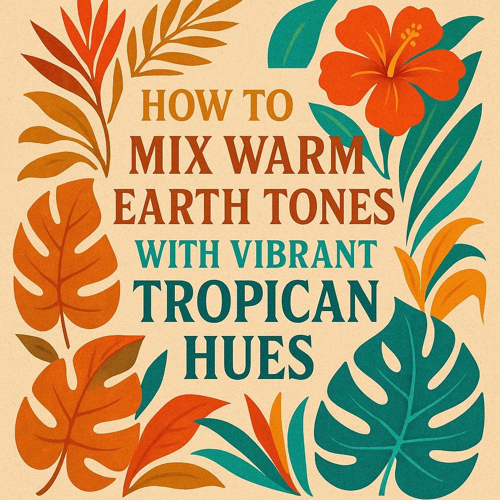 How to Mix Warm Earth Tones with Vibrant Tropical Hues