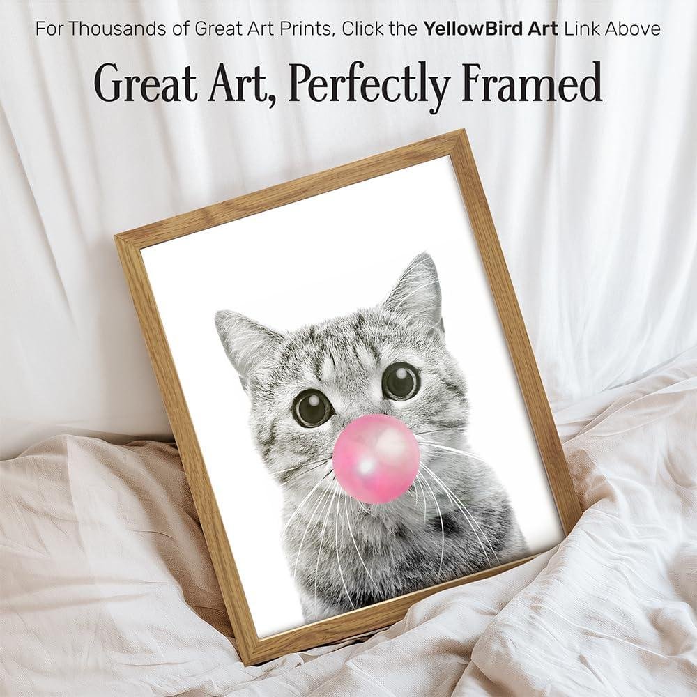 Why We Love This Charming Pink Tabby Cat Wall Art Frame