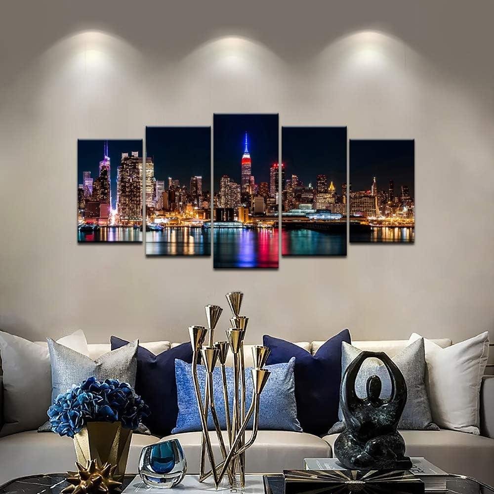 NYC Skyline Canvas: Our Review of biuteawal's Stunning Manhattan night Art