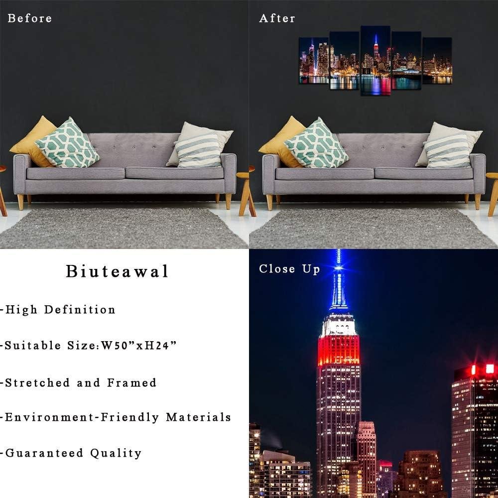 NYC Skyline Canvas: Our Review of Biuteawal's Stunning Manhattan night Art