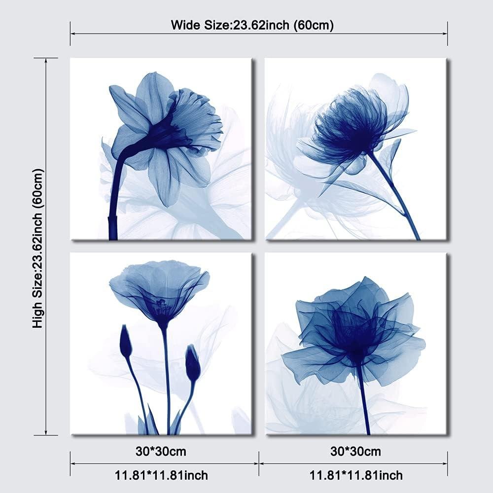 We Review: ‍Pyradecor's Elegant Blue Floral Canvas Art