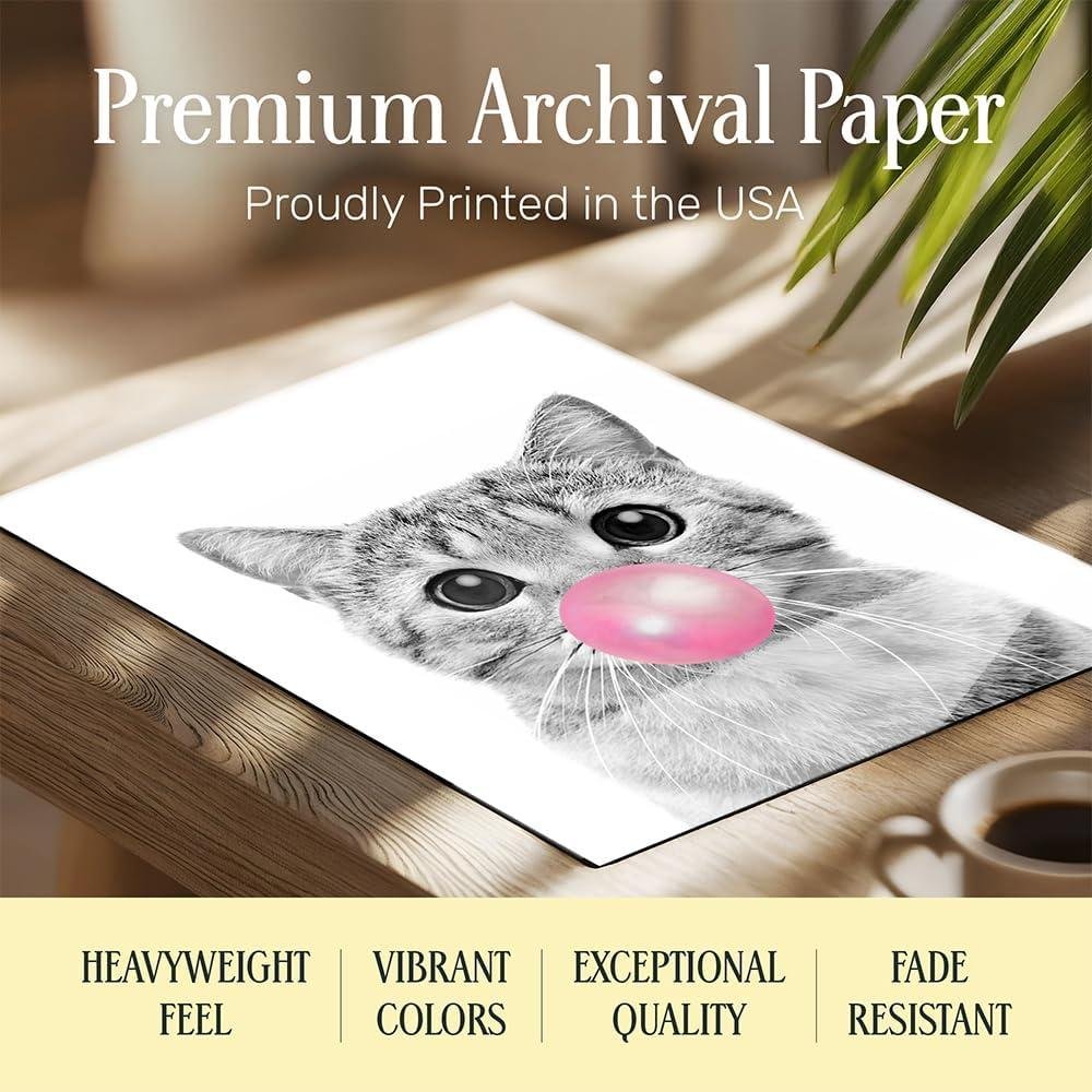 Why We Love This Charming Pink Tabby Cat Wall Art Frame