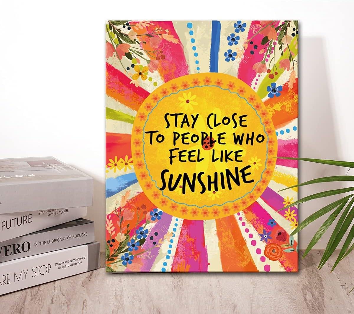 Sunshine Vibes: Our Review of Wailozco's Inspirational Canvas for Teen Rooms