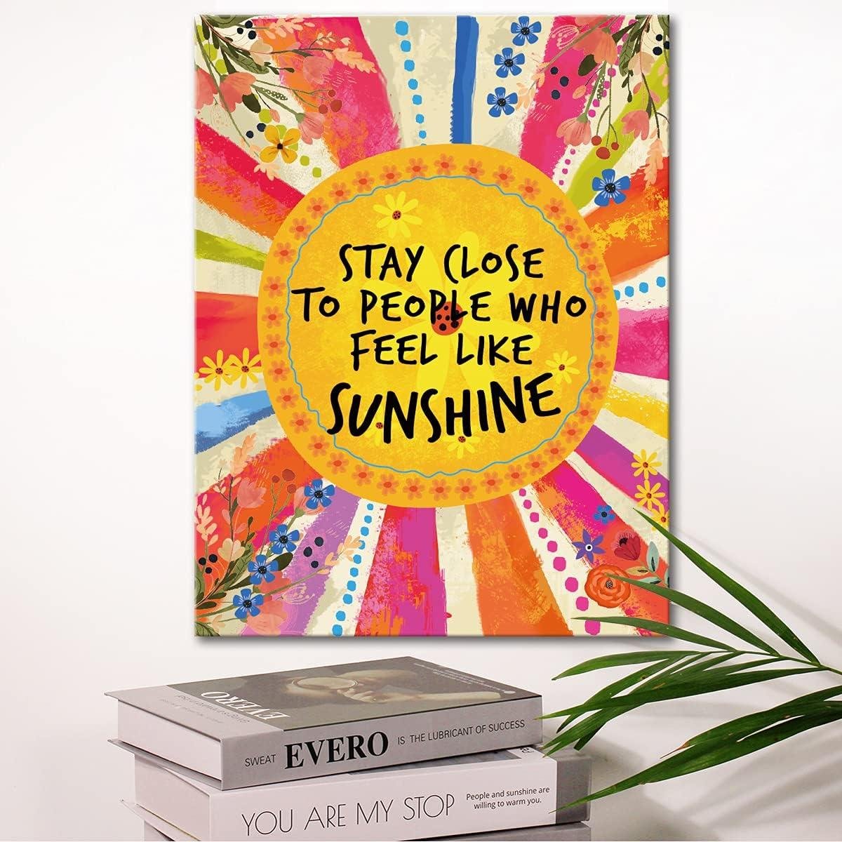 Sunshine Vibes: Our Review of Wailozco's Inspirational Canvas for Teen Rooms