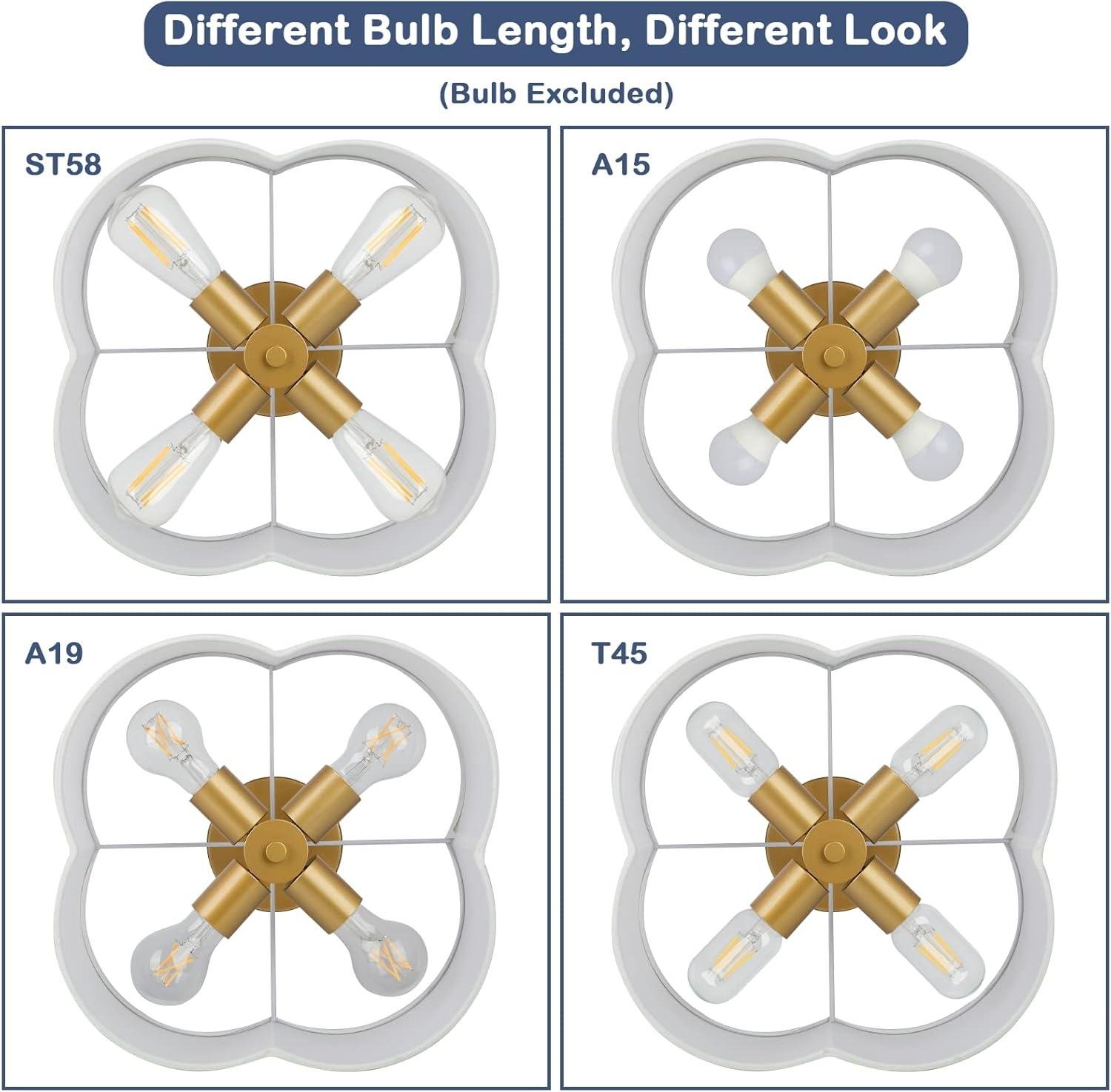 Our Review: Stylish & Cozy 4-Light Brass semi flush Ceiling Lamp
