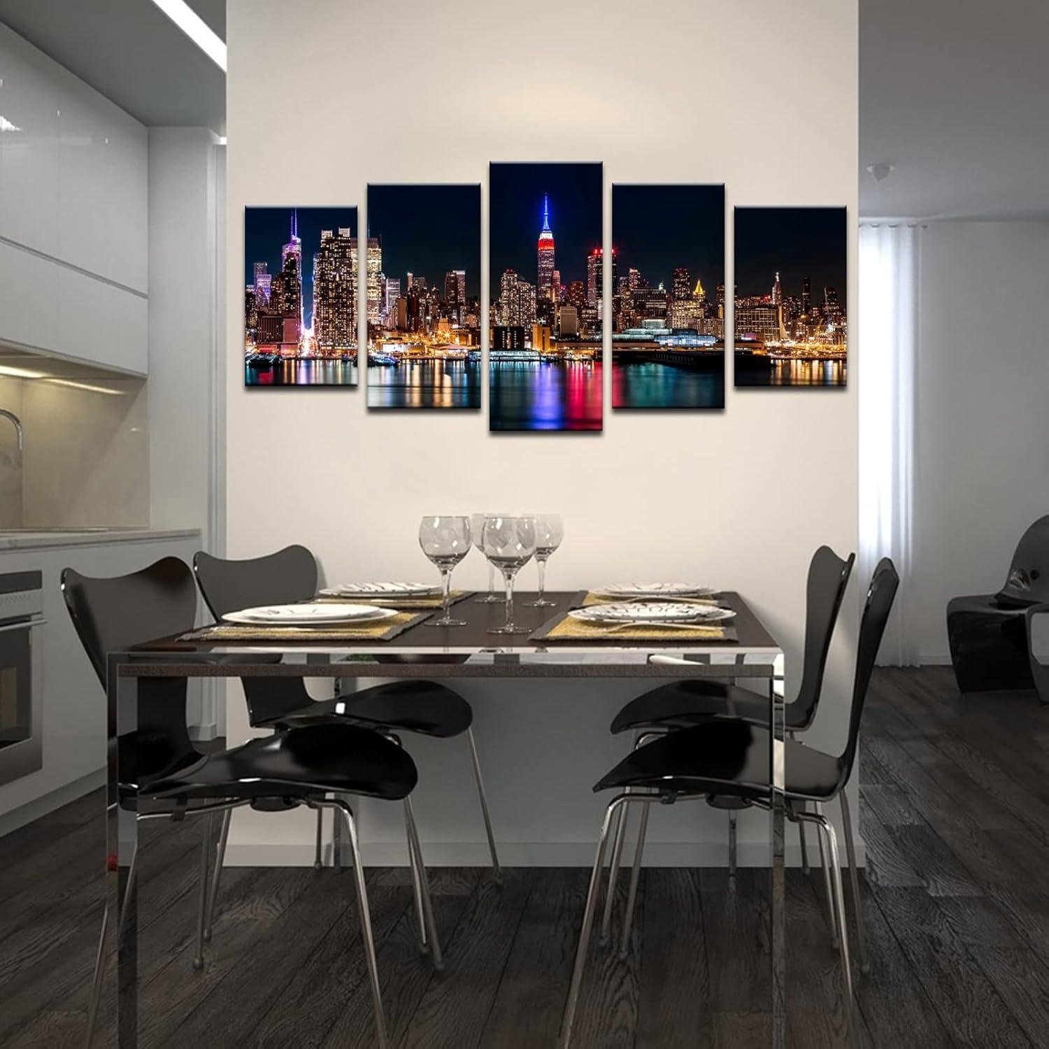 NYC Skyline Canvas: Our Review of Biuteawal's Stunning Manhattan Night Art