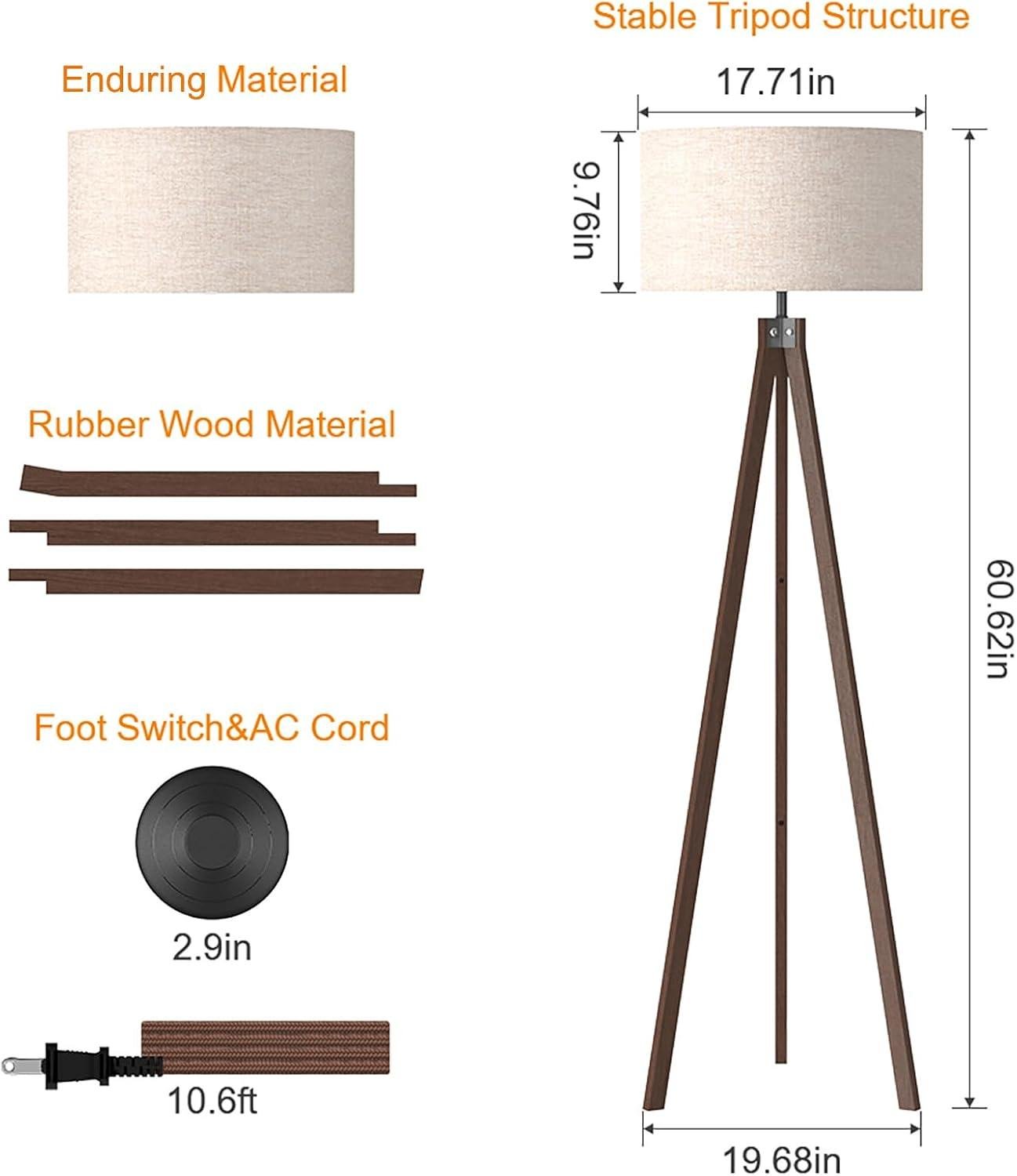 our Review of the LEPOWER Wood Tripod Lamp: Stylish & Practical
