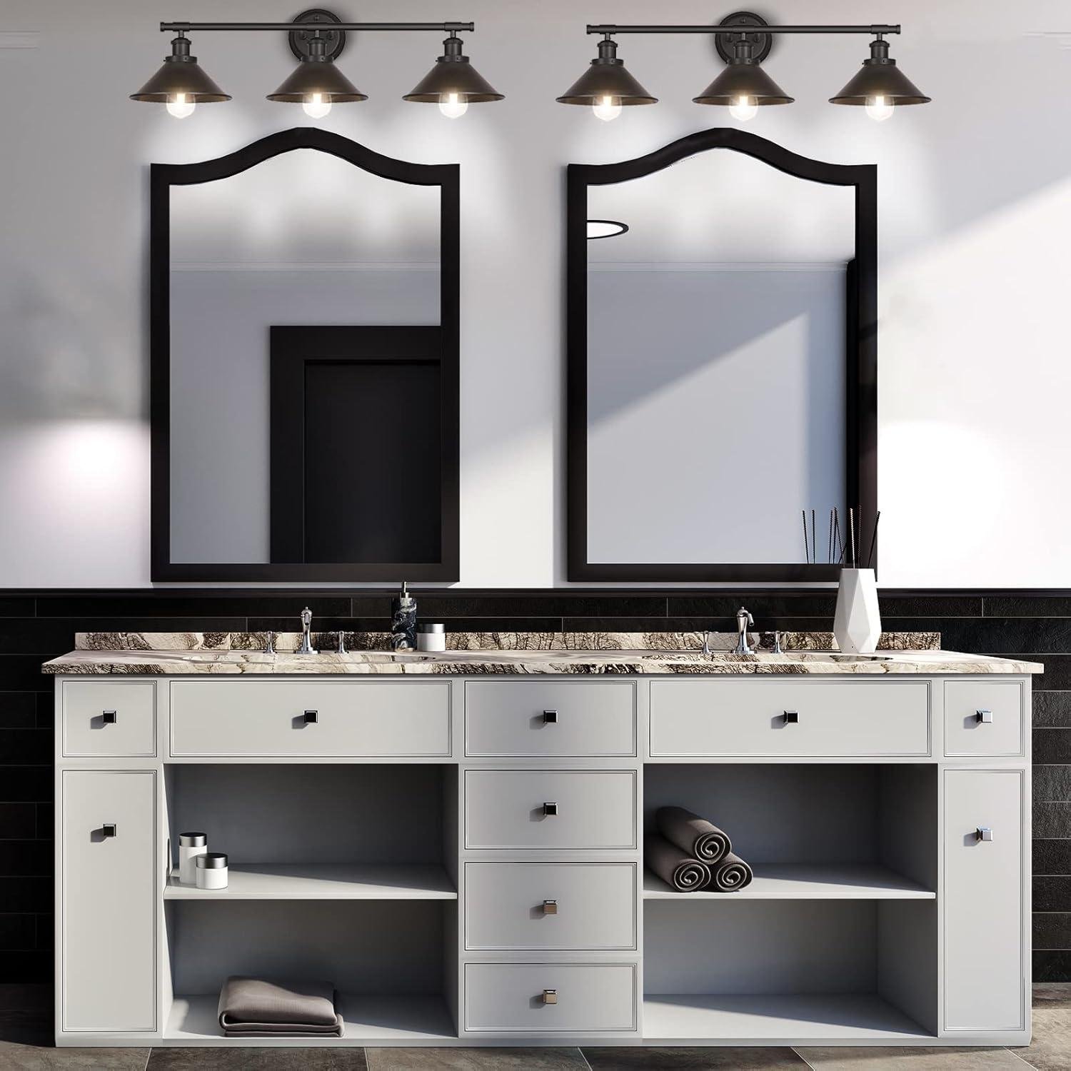 Our Review: Licperron 3-Light Black Vanity light for Farmhouse Style