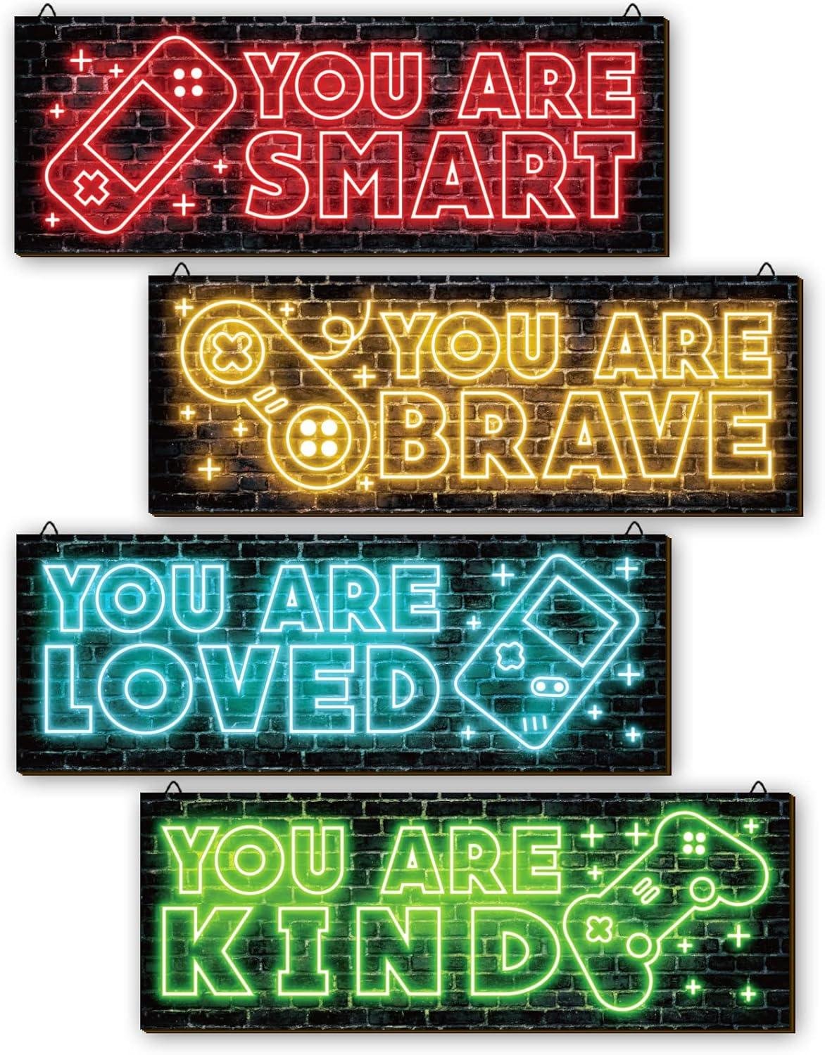 We Tested YLOLUL's neon Gaming Wall Art for Boys' Rooms