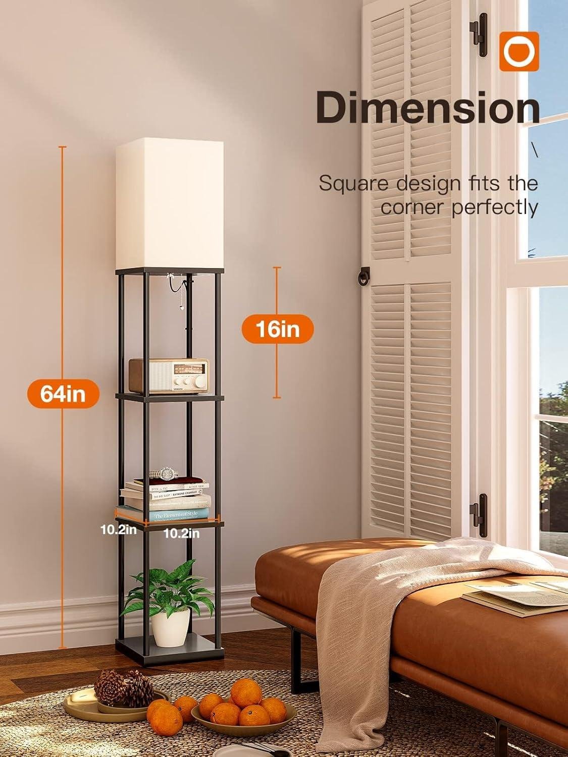 Why We Love the Addlon 4-Tier Floor Lamp with Shelves
