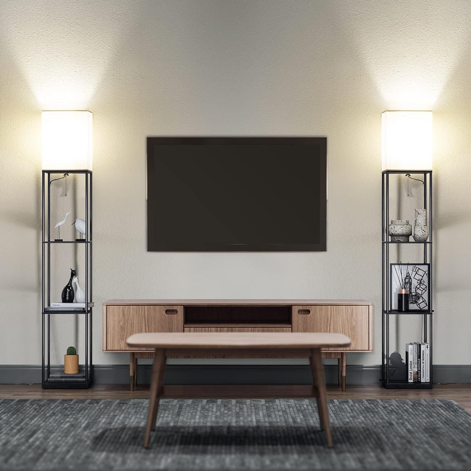 Why We Love the SUNMORY Floor Lamp with Shelves and 3-Color Bulb