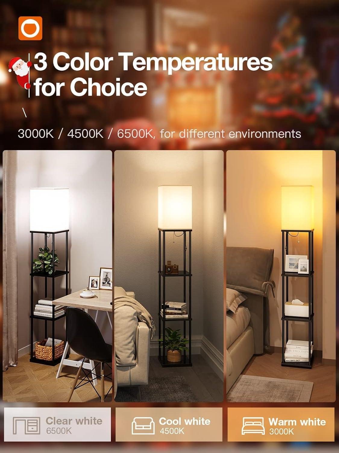 why We Love the Addlon 4-Tier Floor Lamp with Shelves