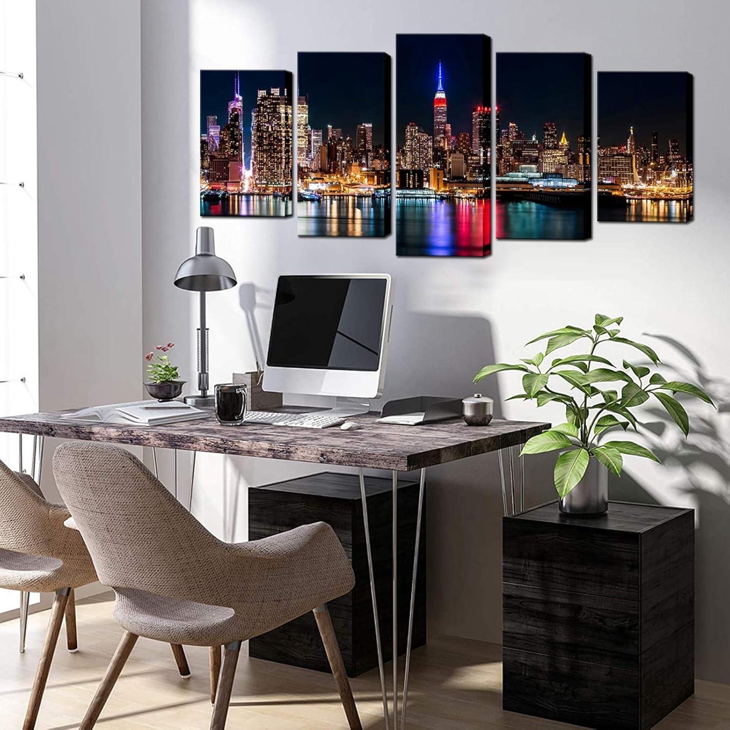 NYC Skyline Canvas: Our Review of Biuteawal's stunning Manhattan Night Art