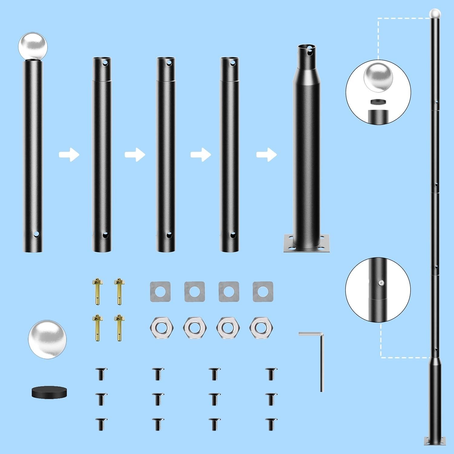 Our Review of the Durable 19.7Ft Solar Street Light Pole