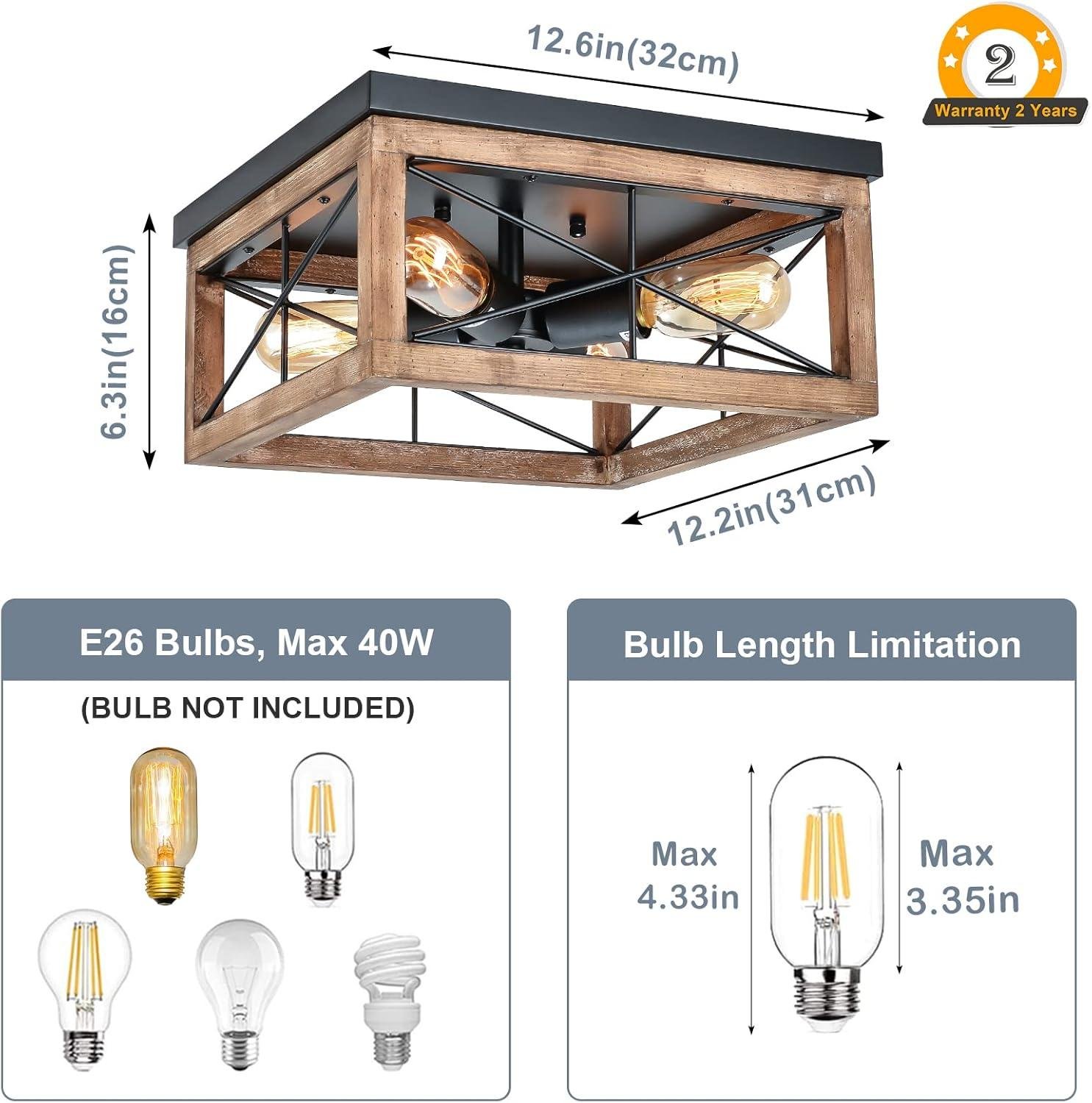 Our Review: Stylish & Cozy Wooden Flush Mount Ceiling Light Fixture