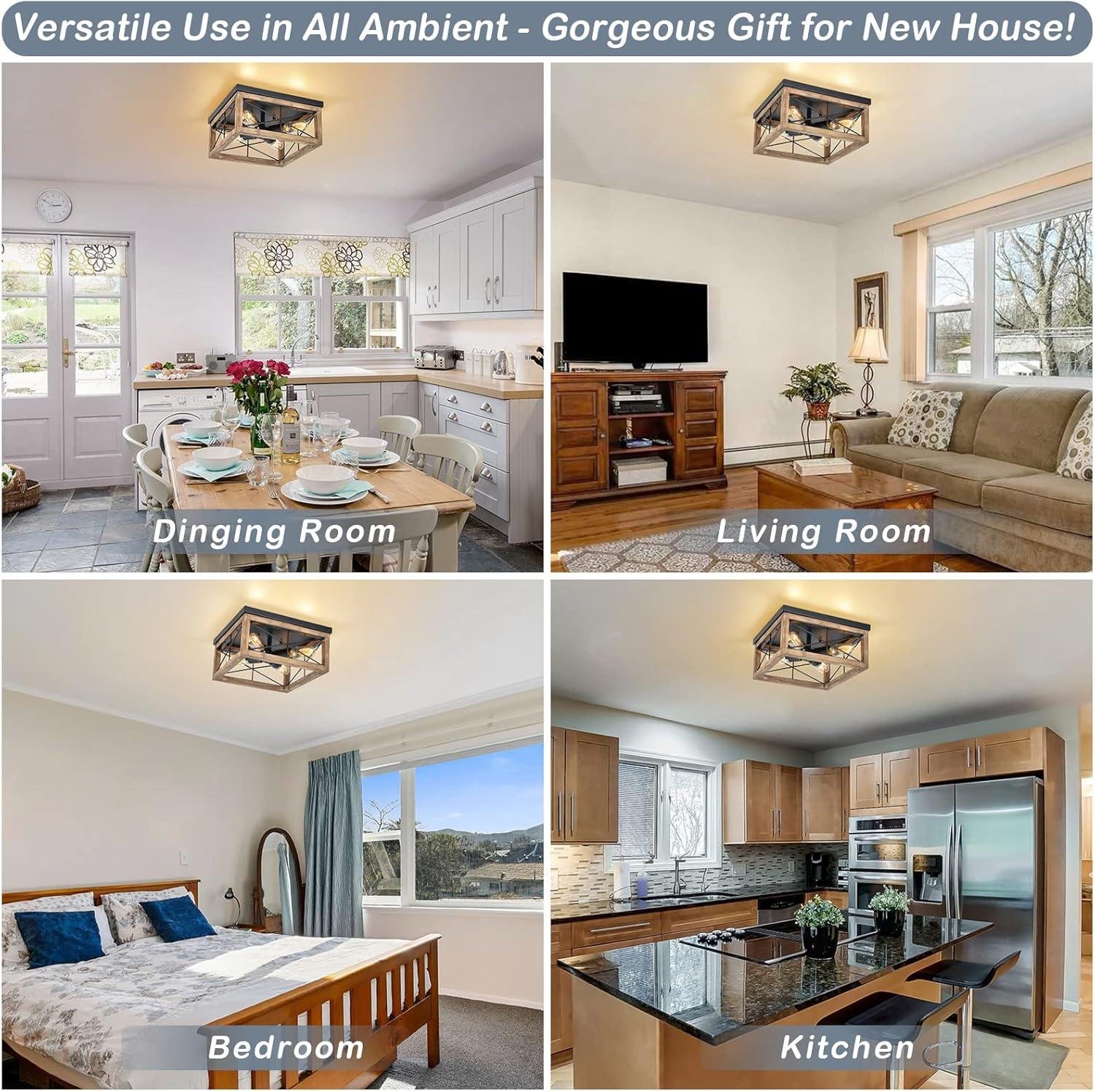 Our⁤ Review: Stylish ⁤& Cozy Wooden Flush Mount Ceiling Light Fixture