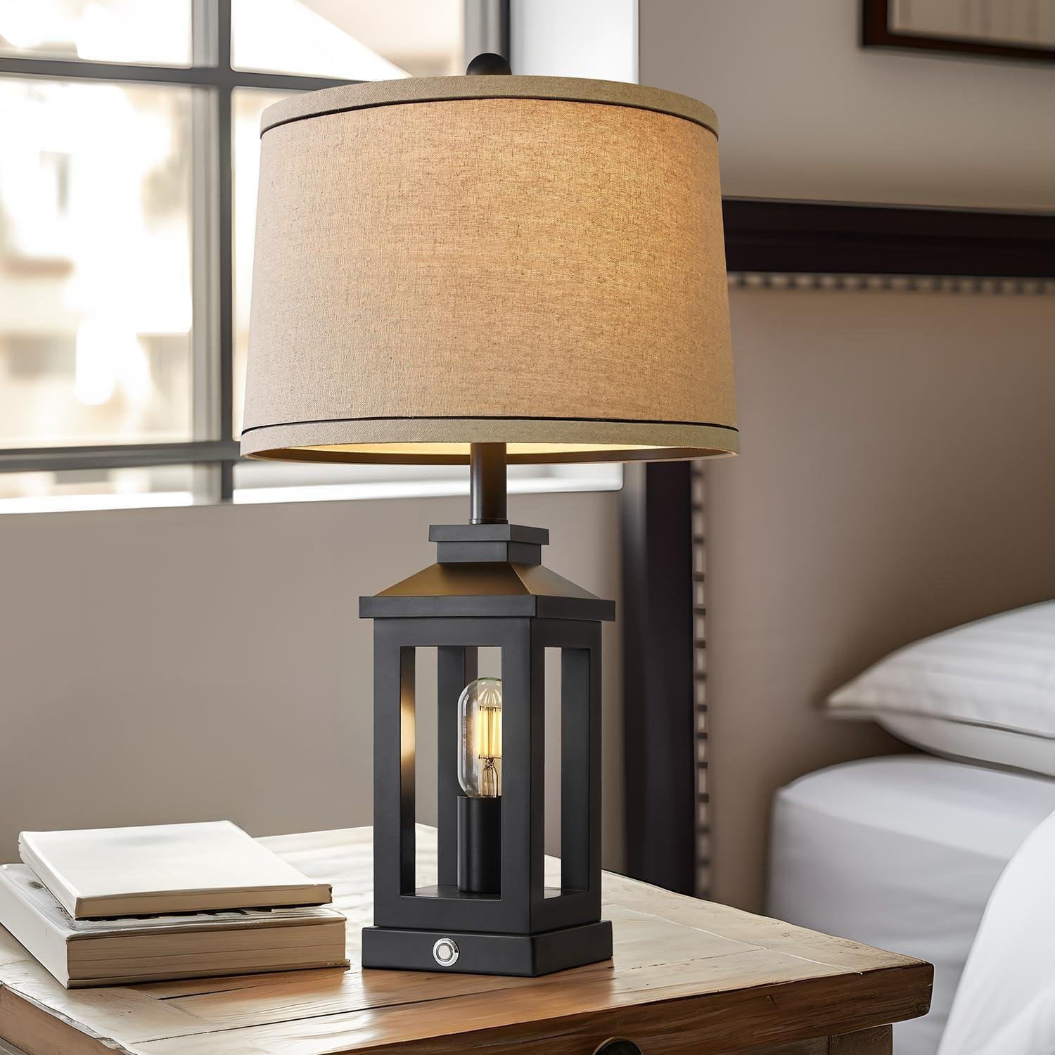 Our Review: Stylish Retro Farmhouse Lamps with USB and Touch Control