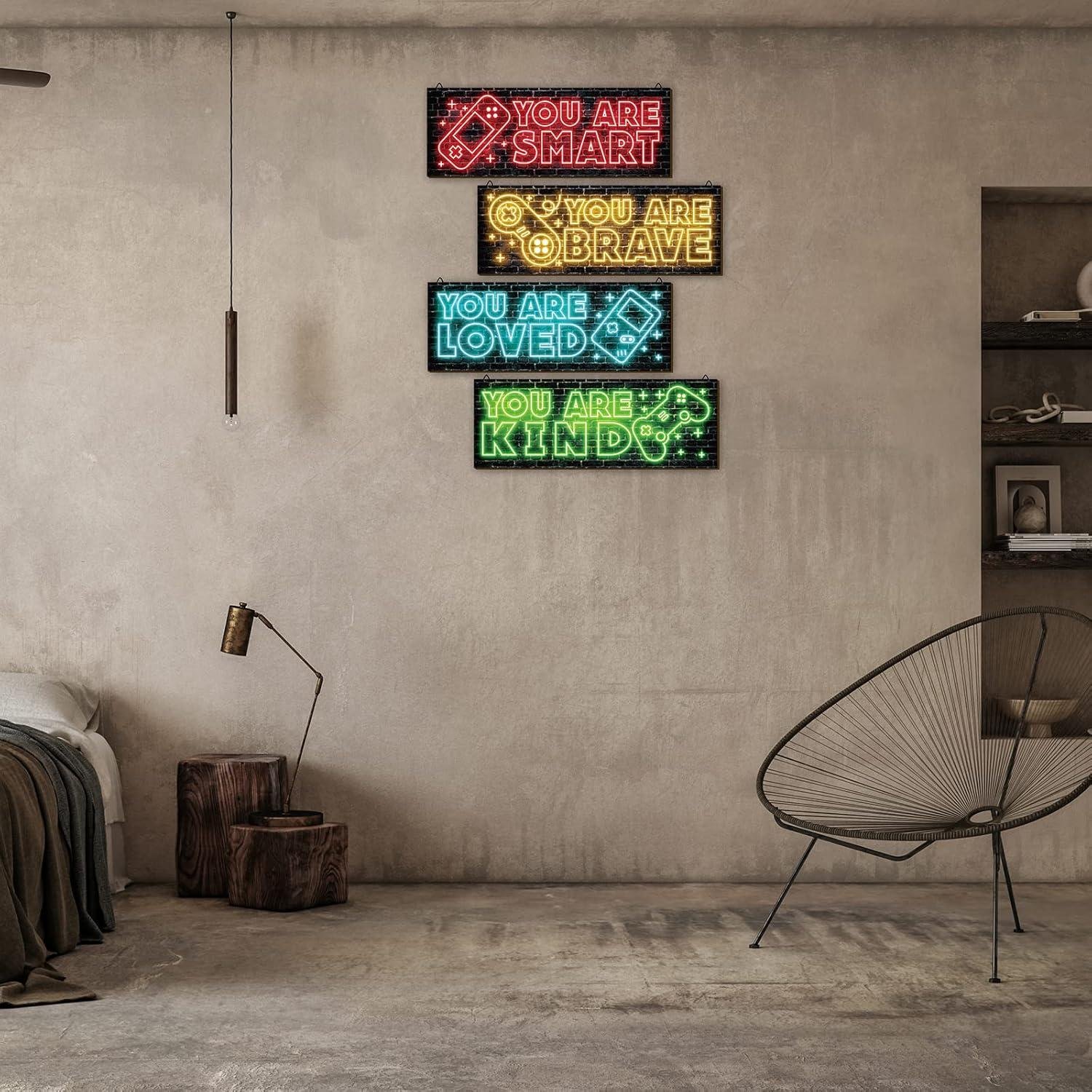 We Tested YLOLUL's Neon Gaming Wall Art for Boys' Rooms
