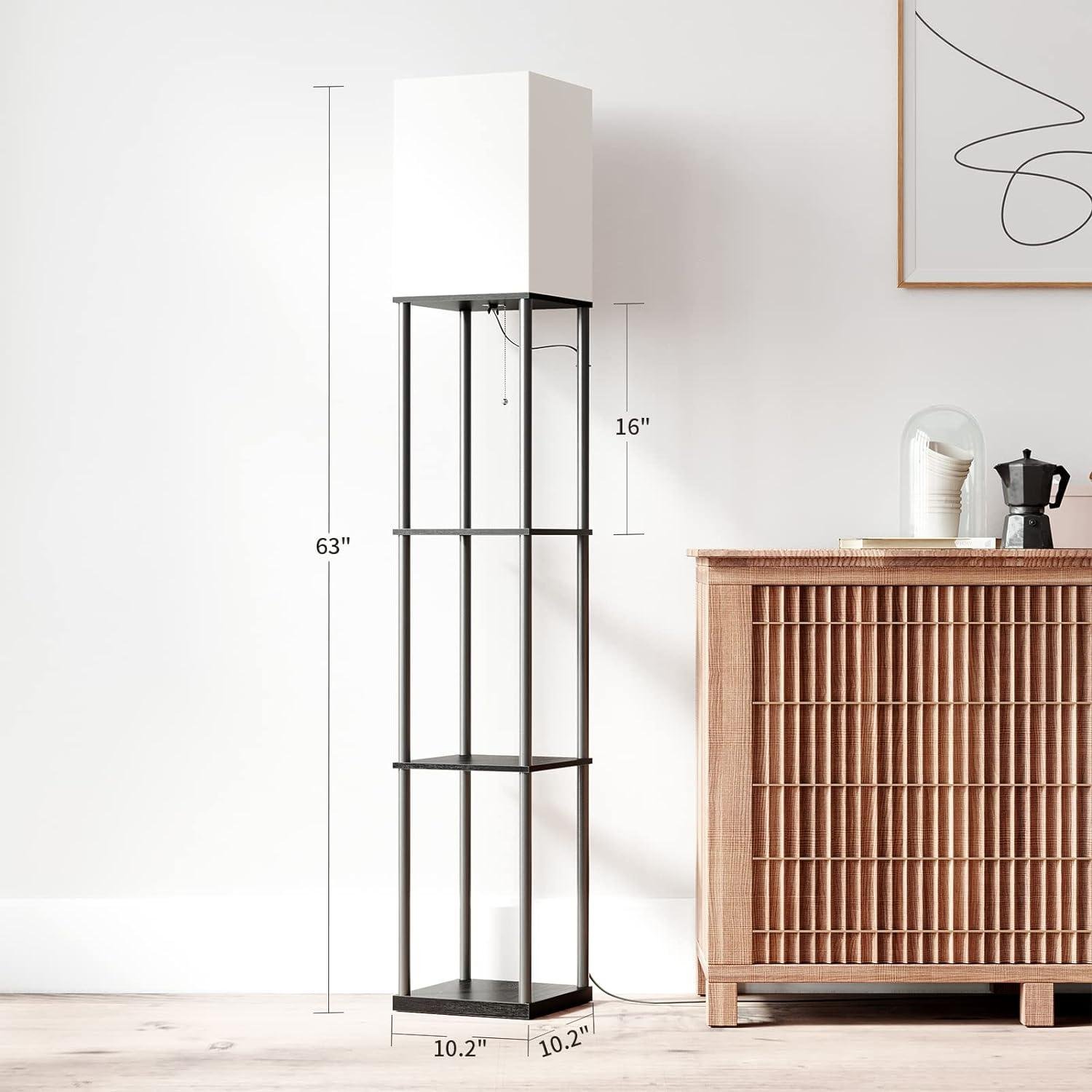 Why We Love the SUNMORY Floor Lamp with Shelves and 3-Color Bulb
