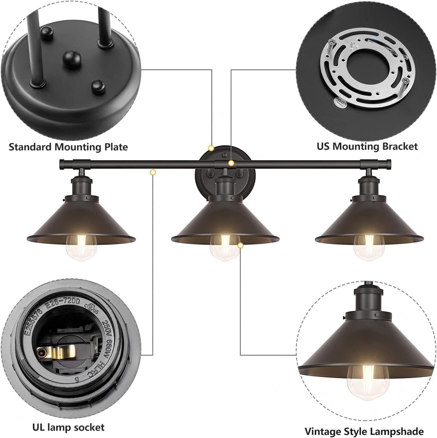 Our Review: Licperron 3-Light Black Vanity Light for Farmhouse Style
