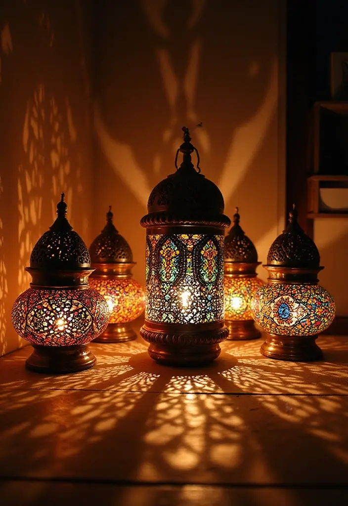 12 Boho Chic Ideas That'll Transport You to a Moroccan Oasis (Without Leaving Your Couch!) - 2. Handcrafted Lanterns