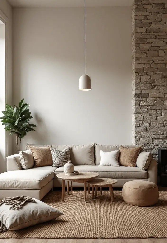 15 Cozy Living Room Ideas That'll Make You Want to Snuggle Up Immediately! - 14. Textured Wall Treatments