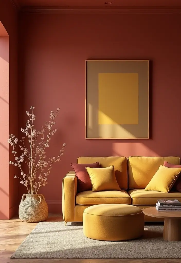 15 Cozy Living Room Ideas That'll Make You Want to Snuggle Up Immediately! - 2. Warm Color Schemes