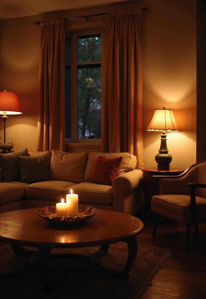 15 Cozy Living Room Ideas That'll Make You Want to Snuggle Up Immediately! - 5. Ambient Lighting