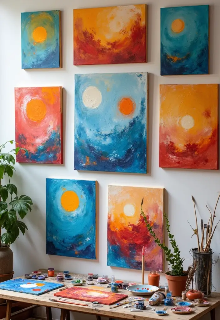 15 DIY Wall Art Projects That'll Transform Your Space on a Budget (You Won't Believe #7!) - 1. Canvas Painting Masterpieces