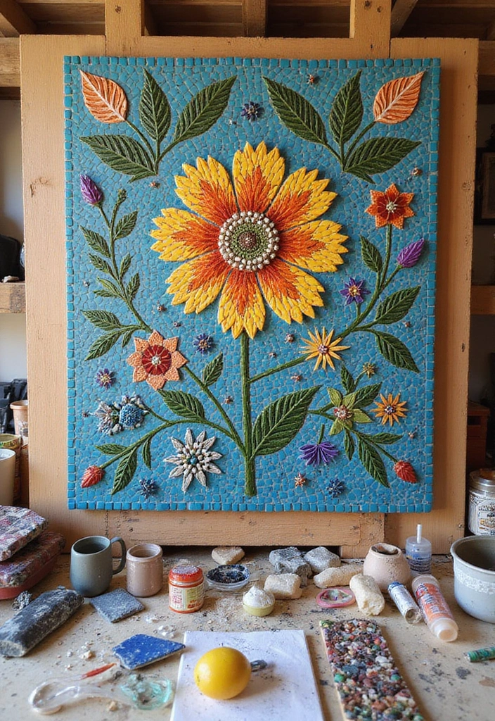 15 DIY Wall Art Projects That'll Transform Your Space on a Budget (You Won't Believe #7!) - 9. Mosaic Wall Pieces