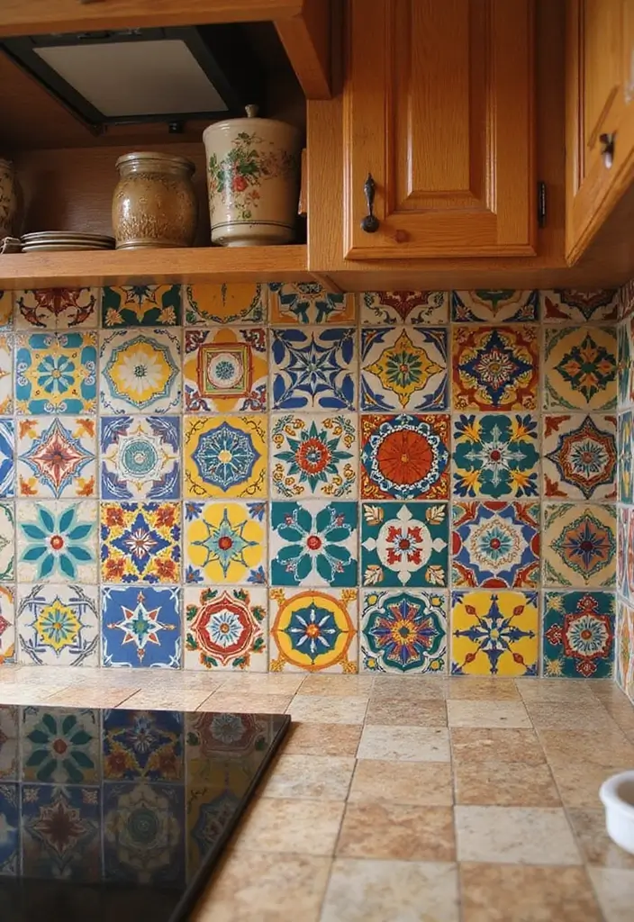 15 Stunning Mediterranean Kitchen Decor Ideas That'll Make You Want to Cook Every Day! - 1. Vibrant Colorful Tiles