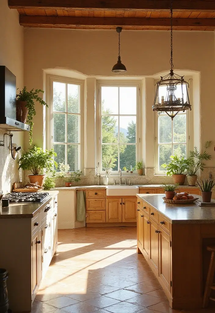 15 Stunning Mediterranean Kitchen Decor Ideas That'll Make You Want to Cook Every Day! - 14. Natural Light Emphasis