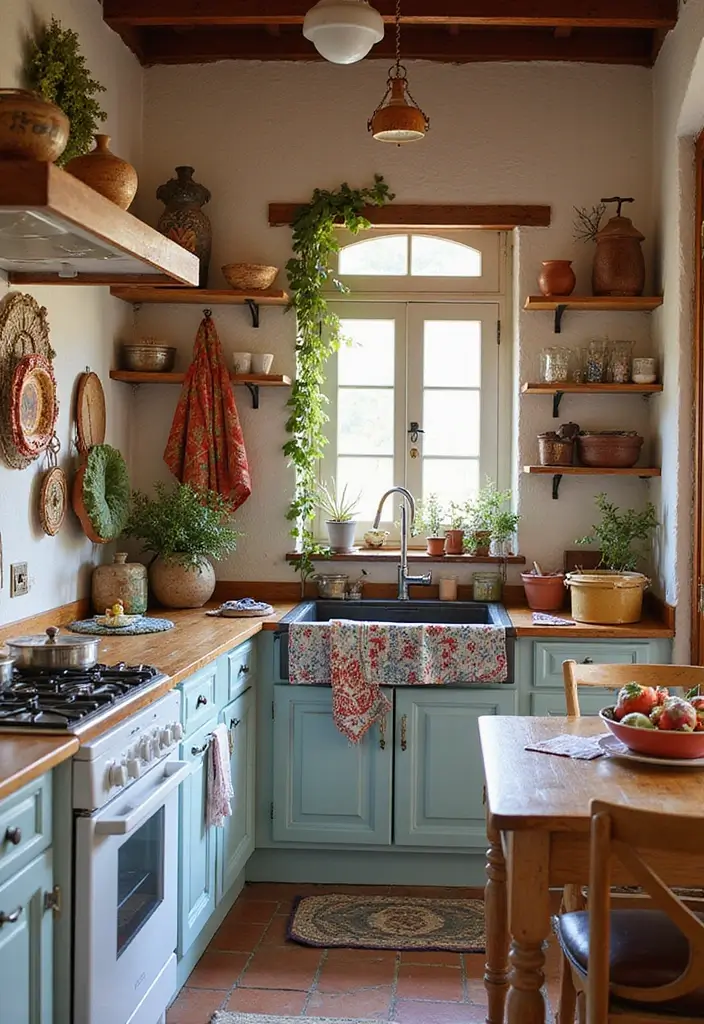 15 Stunning Mediterranean Kitchen Decor Ideas That'll Make You Want to Cook Every Day! - 8. Brightly Colored Accessories