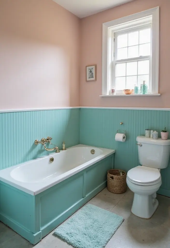 15 Transformaciones de Baños con Paredes de Cuentas que No Puedes Ignorar (¡La #8 es Increíble!) - 11. Uso de Efectos de Color