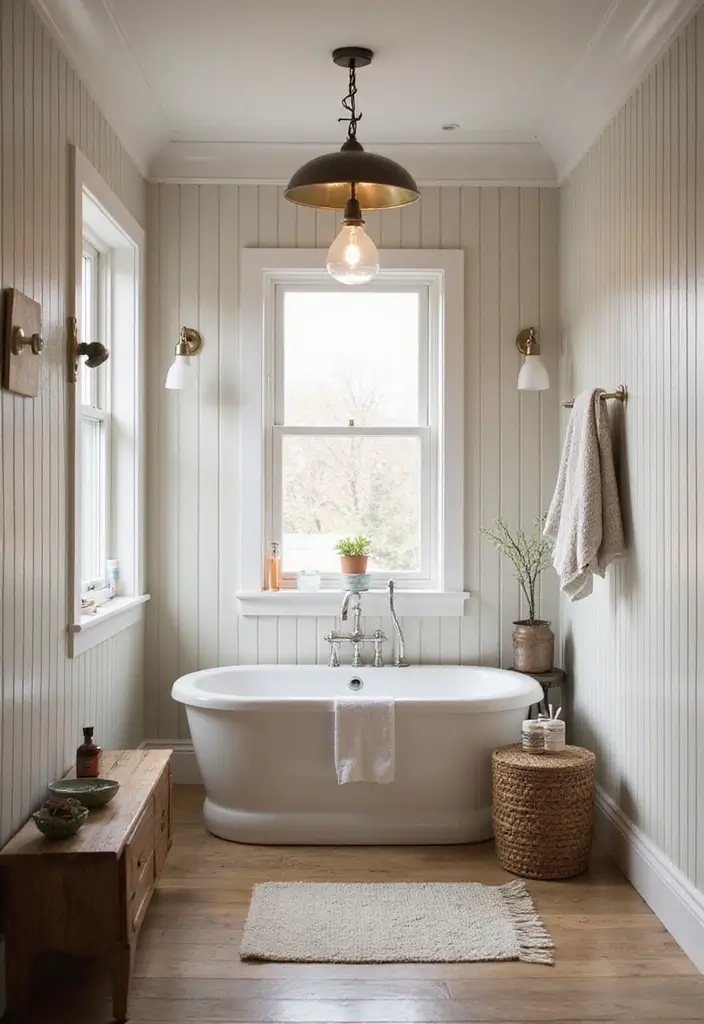 15 Transformaciones de Baños con Paredes de Cuentas que No Puedes Ignorar (¡La #8 es Increíble!) - 7. Iluminación Adecuada