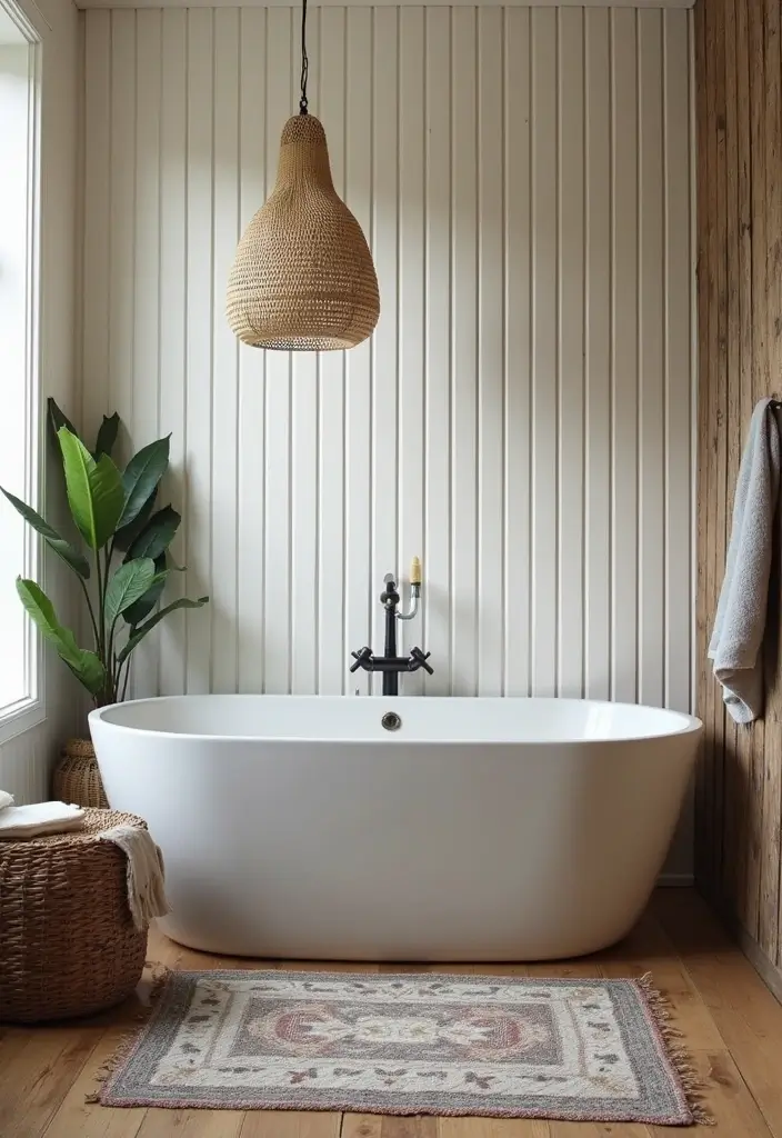 15 Transformaciones de Baños con Paredes de Cuentas que No Puedes Ignorar (¡La #8 es Increíble!) - 9. Combinando Estilos