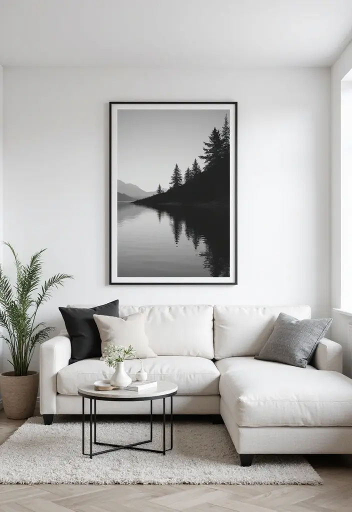15 Trendy Wall Art Ideas That'll Transform Your Space Into an Instagram Dream! - 5. Minimalist Black and White Art