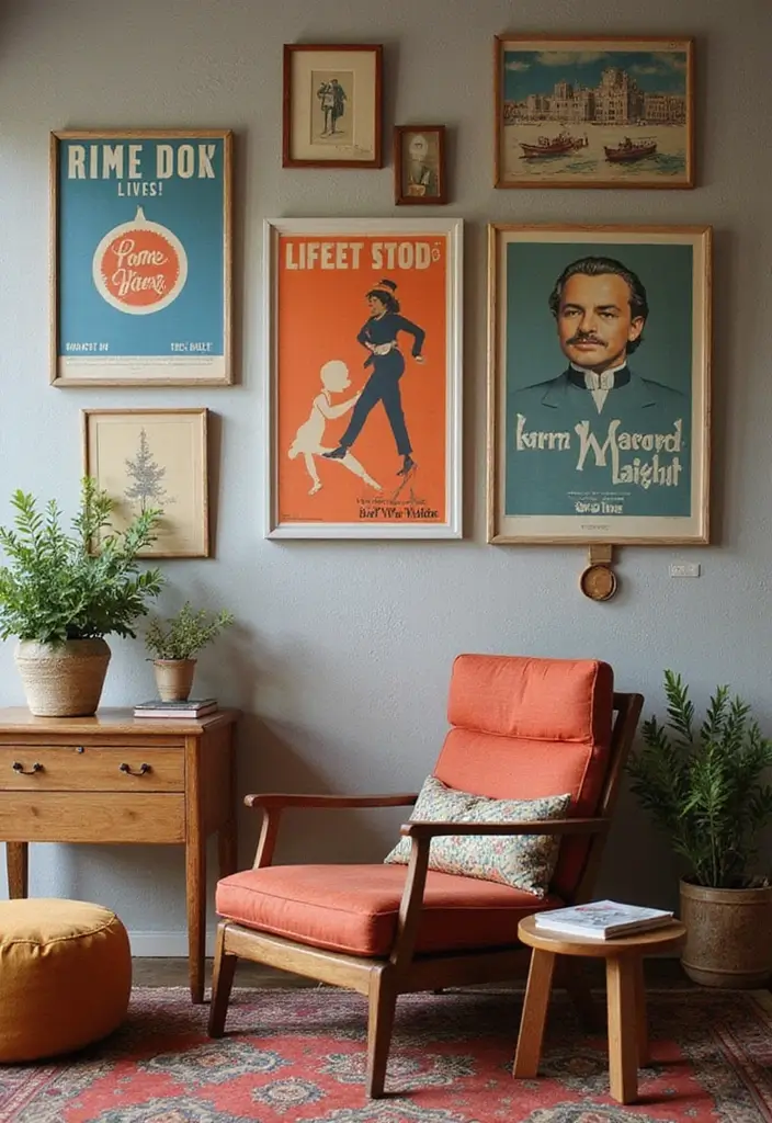 15 Trendy Wall Art Ideas That'll Transform Your Space Into an Instagram Dream! - 9. Framed Vintage Posters