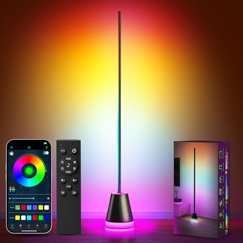 1757204183_41wQ9kBac-L._SL500_.jpg KeepSmile Smart RGB LED Corner Floor Lamp: 172 Bright LEDs, APP & Remote Control, Music Sync, 16M Colors for Ambient Bedroom Lighting. - Image 8