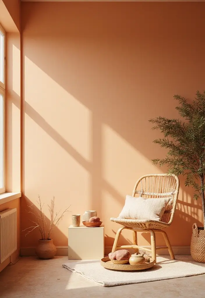 20 Ideas de Decoración que Transformarán Tu Hogar en un Refugio Acogedor (¡No Creerás la #7!) - 16. Uso de Colores Cálidos